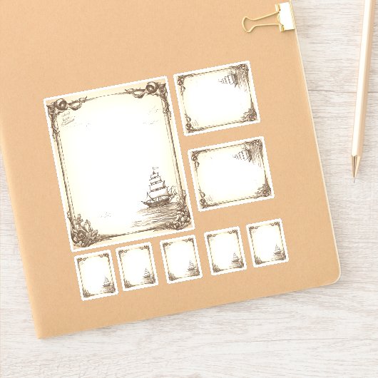 Sticker kit de menu de navires de pirates (Carnet)