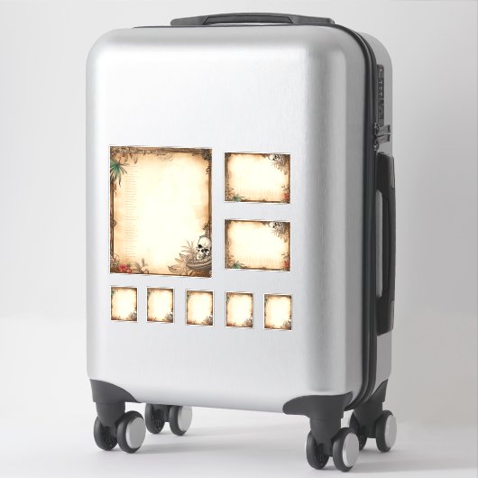 Sticker Kit de menu Pirate crâne (Sur valise)