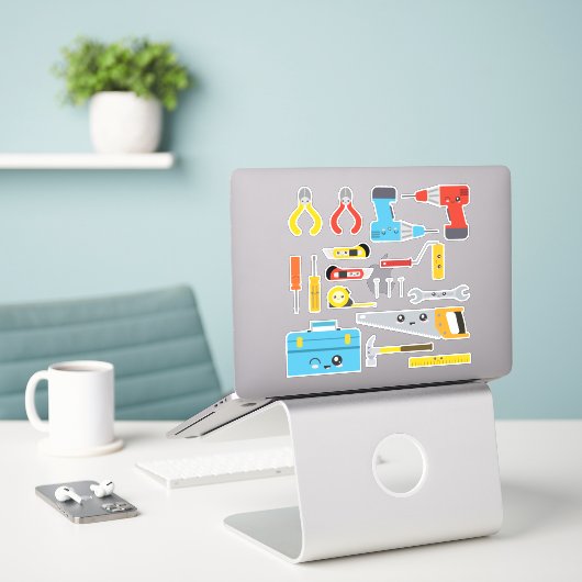Sticker Kit d'outils pour enfants (Ordinateur portable sur le bureau)