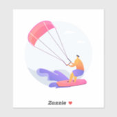 Sticker Kiteboarder kitesurfer (Feuille)