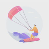 Sticker Kiteboarder kitesurfer (Devant)