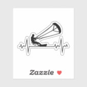 Sticker Kitesurf Kiteboarding Kite équitation Sports éolie (Feuille)