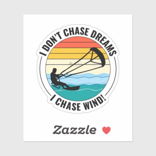 Sticker Kitesurf Kiteboarding Kite équitation Sports éolie (Feuille)