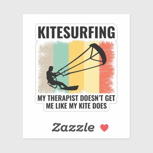 Sticker Kitesurf Kiteboarding Kite équitation Sports éolie (Feuille)