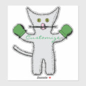 Sticker Kitten en boîte avec Mittens Thunder_Cove (Feuille)