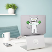 Sticker Kitten en boîte avec Mittens Thunder_Cove (Ordinateur portable sur le bureau)
