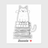 Sticker Kitten sur livres (Feuille)