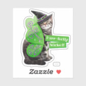 Sticker Kitten Witch Fairy (Feuille)