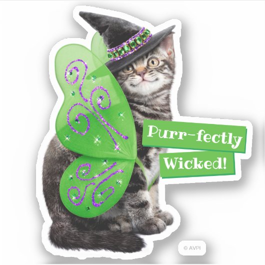 Sticker Kitten Witch Fairy (Devant)