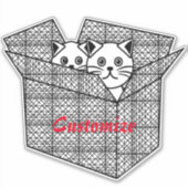 Sticker Kittens dans une boîte Thunder_Cove (Devant)