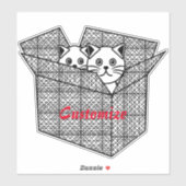 Sticker Kittens dans une boîte Thunder_Cove (Feuille)