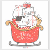 Sticker Kittens et Sleigh (Feuille)