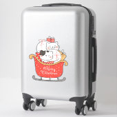 Sticker Kittens et Sleigh (Sur valise)
