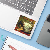 Sticker Kittens Tea Party (Ordinateur portable avec iPhone)