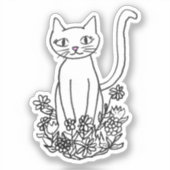 Sticker Kitty assis Joli (Recto)