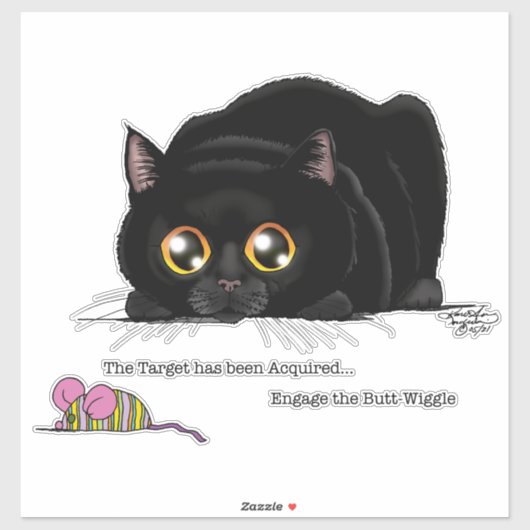 Sticker Kitty Butt Wiggle (Feuille)