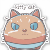 Sticker Kitty Chat Faced (Recto)