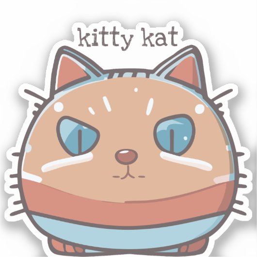Sticker Kitty Chat Faced (Recto)