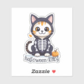 Sticker Kitty en costume Halloween (Feuille)