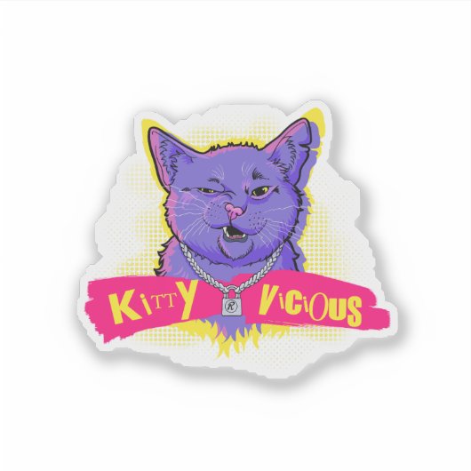 Sticker Kitty Vicious  (Devant)