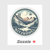 Sticker Kitzbuhel Town Autriche cadeaux de station de ski (Feuille)