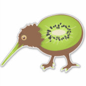 Sticker Kiwi Bird Fruit drôle (Devant)