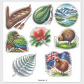 Sticker Kiwiana New Zealand Set 3 (Feuille)