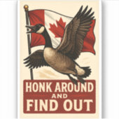 Sticker Klaxonner et Découvrir 🇨🇦 (Devant)