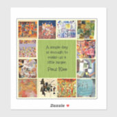 Sticker Klee - Collage coloré (Feuille)