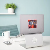 Sticker Klee - Fleur d'automne (Ordinateur portable sur le bureau)