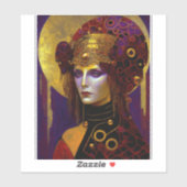 Sticker Klimt Inspiré Queen Goddess (Feuille)