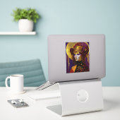 Sticker Klimt Inspiré Queen Goddess (Ordinateur portable sur le bureau)