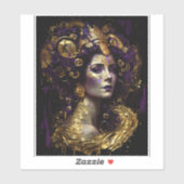 Sticker Klimt Inspiré Queen Goddess (Feuille)
