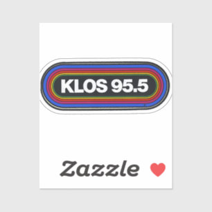 Sticker Klos fm station de radio rock classique vintage