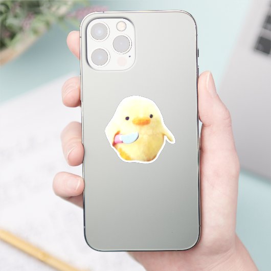 Sticker Knife Duck Plush Meme (Telefoon)