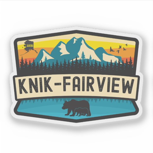 Sticker Knik-Fairview, Alaska (Devant)