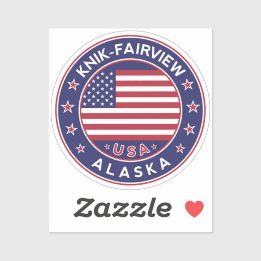 Sticker Knik-Fairview Alaska, Knik-Fairview (Feuille)