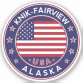 Sticker Knik-Fairview Alaska, Knik-Fairview (Recto)