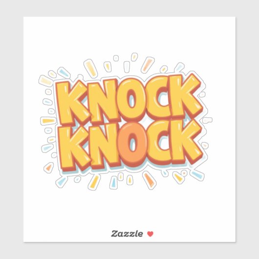 Sticker Knock knock (Feuille)