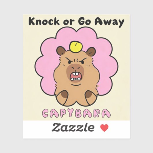 Sticker Knock or Go Away (Feuille)
