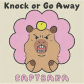 Sticker Knock or Go Away (Devant)