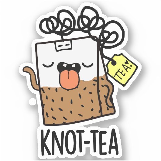 Sticker Knot-tea Funny Tea Pun  (Devant)