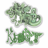 Sticker Knotty lil Dragon Celtic noeuds (Devant)