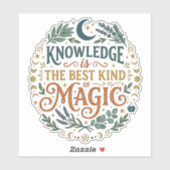 Sticker Knowledge is the Best Kind of Magic Book Moon (Feuille)