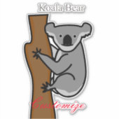 Sticker Koala Bear Escalade Tree Thunder_Cove (Devant)