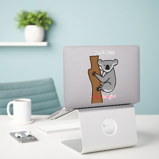 Sticker Koala Bear Escalade Tree Thunder_Cove (Ordinateur portable sur le bureau)