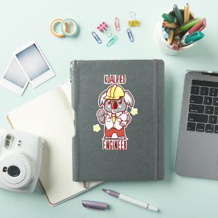 Sticker Koala Bear Koalified Ingénieur Koala Animal Pun Ko