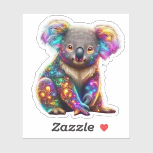 Sticker "Koala coloré brillant - Art de la faune radieuse"