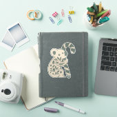 Sticker Koala de Noël avec Canne à Sucre (Couverture iPad)
