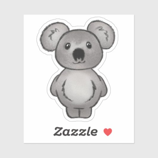 Sticker Koala doux (Feuille)